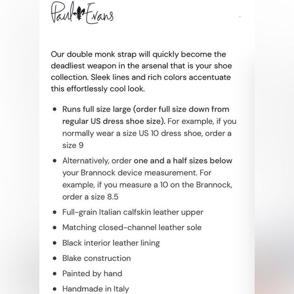 Paul Evans The Pointier Italian Leather Handcrafted Double Monk Strap Shoes - Picture 2 of 16